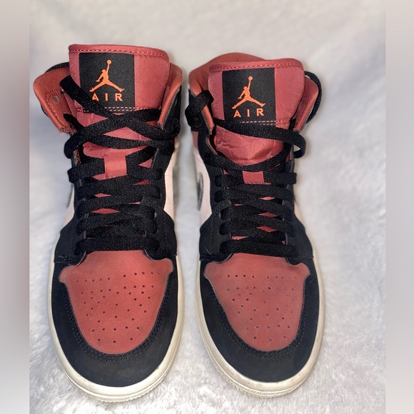 Jordan Women's Sneakers in Black and Red - Picture 1 of 10